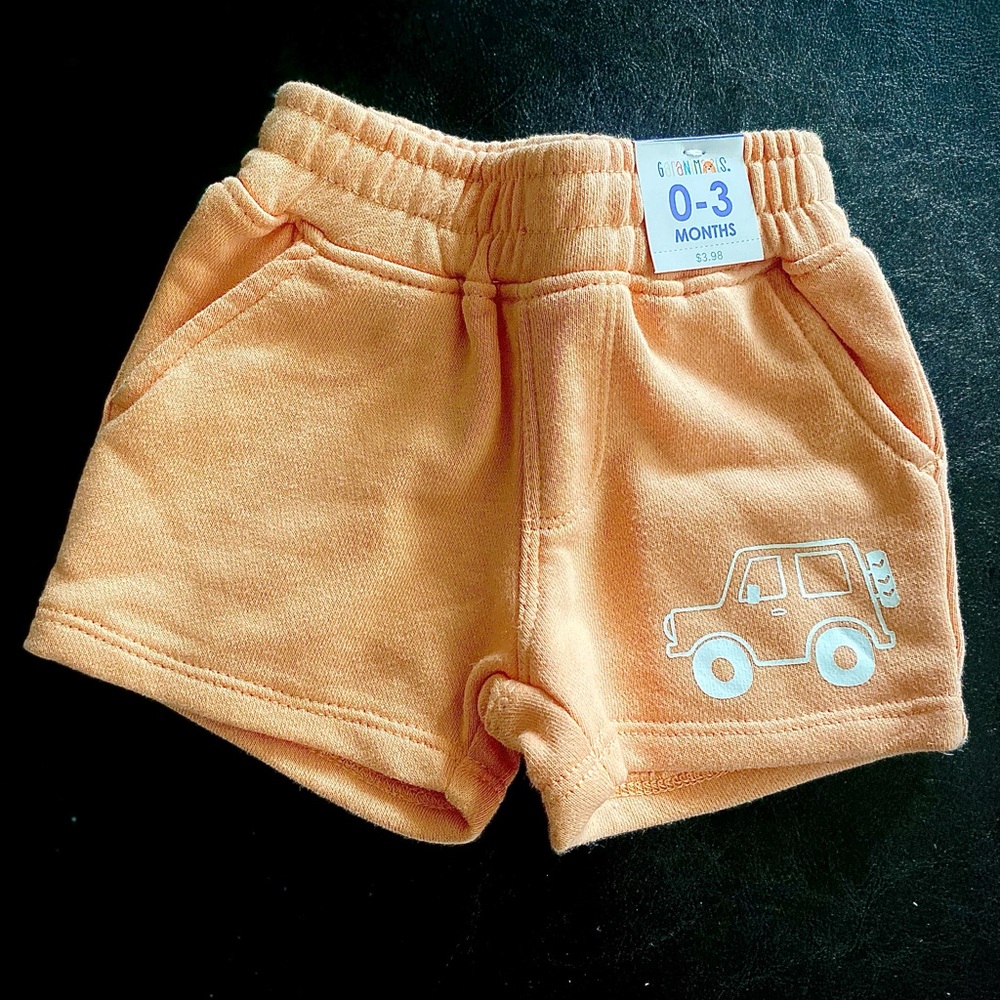 Garanimals French Terry Shorts Graphic |  0-3 Months